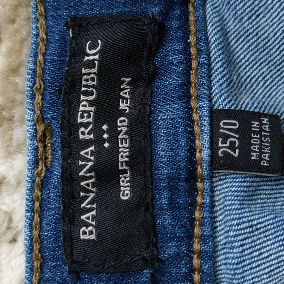 Banana Republic Girlfriend Distressed Jeans 25 / 0 Blue - Picture 2 of 16